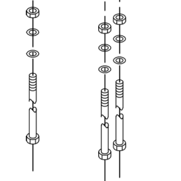 KIT TIRANTS PVAS 16 32 LG:241-252 MM